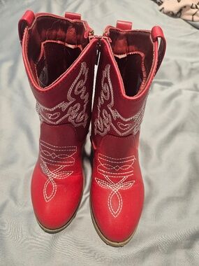 Toddle Girls red Cowboy Boots